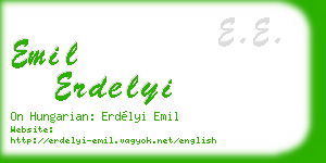 emil erdelyi business card