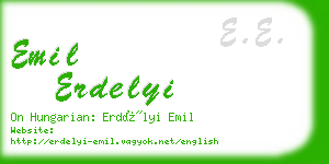 emil erdelyi business card